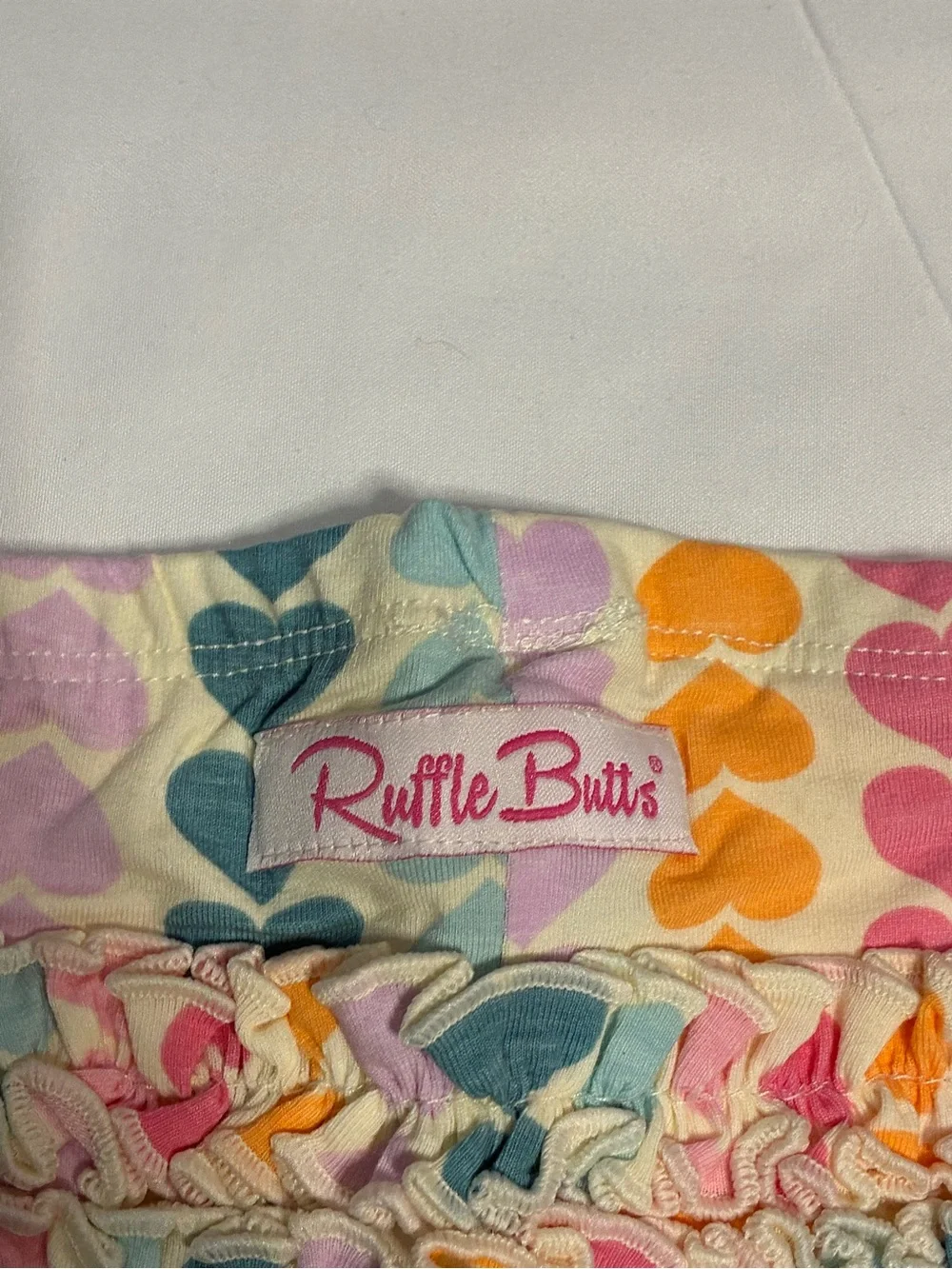 RuffleButts Joy Smiles Love Heart Pajama Set 0-3M NWT